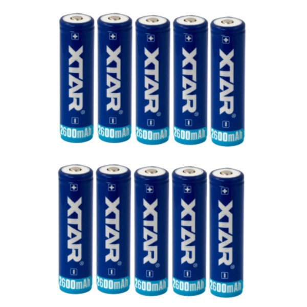 XTAR 10 x XTAR 18650 batterij (3.7 V, 2600 mAh, 5A)  AXT00034 - 1