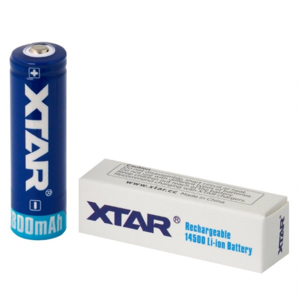 XTAR 14500 oplaadbare lithium batterij (3.7 V, 2A, 800 mAh)  AXT00042 - 1