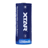 XTAR 26650 oplaadbare lithium batterij (3.6 V, 5200 mAh, 10A)  AXT00054