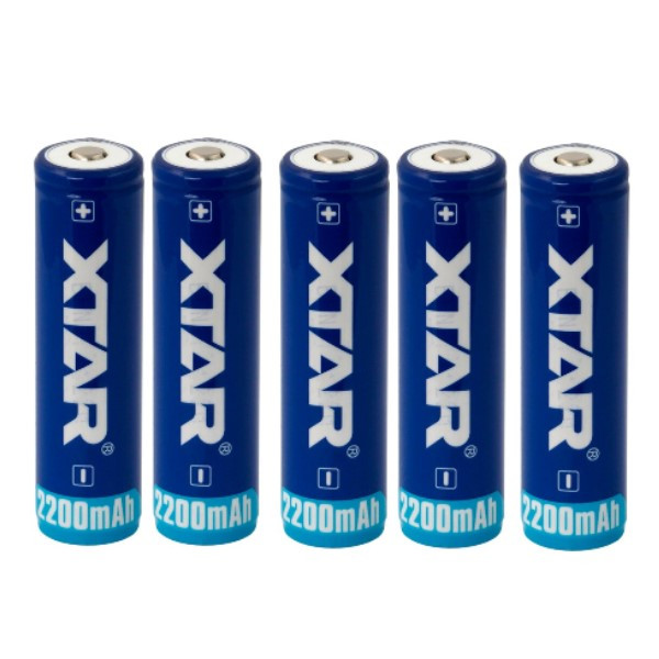 XTAR 5 x XTAR 18650 batterij (3.7 V, 2200 mAh, 5A)  AXT00036 - 1