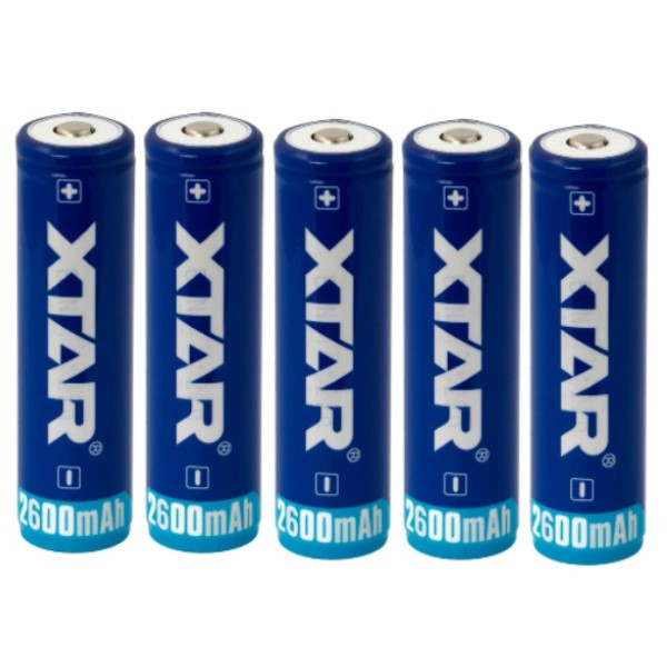 XTAR 5 x XTAR 18650 batterij (3.7 V, 2600 mAh, 5A)  AXT00037 - 1