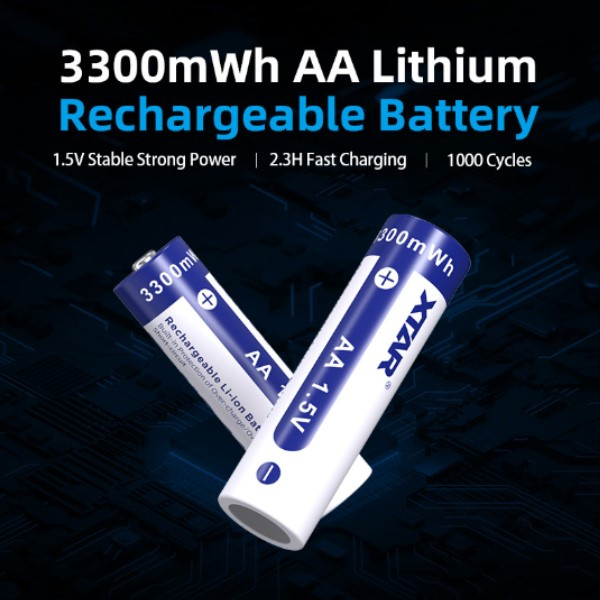 XTAR oplaadbare AA 1.5V li-ion batterijen (4 stuks, 2000 mAh)  AXT00093 - 4