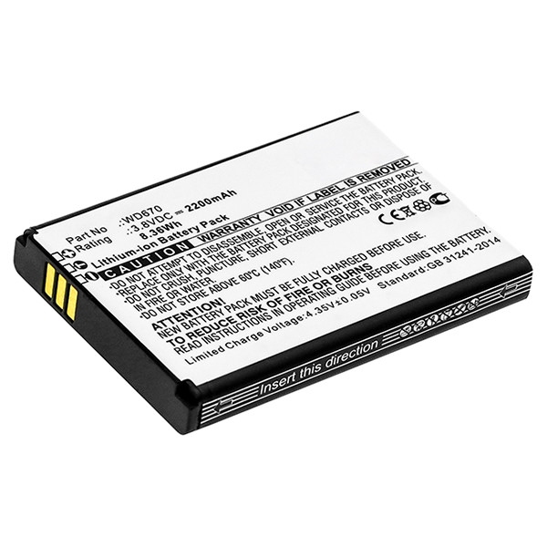 ZTE DC013 accu (3.8 V, 2200 mAh, 123accu huismerk)  AZT00207 - 1