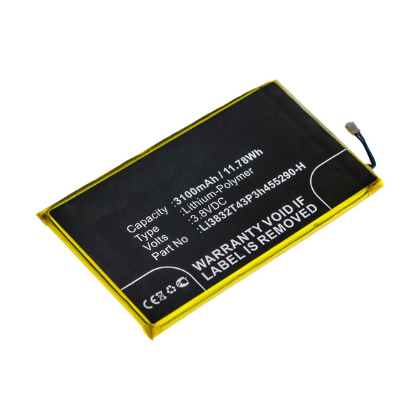 ZTE Li3832T43P3h455290-H accu (3.8 V, 3100 mAh, 123accu huismerk)  AZT00211 - 1