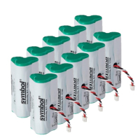 Zebra 10 stuks: Zebra BTRY-LS42RAA0E-01 / 82-67705-01 accu's (3.6 V, 730 mAh, origineel)  AZE00224