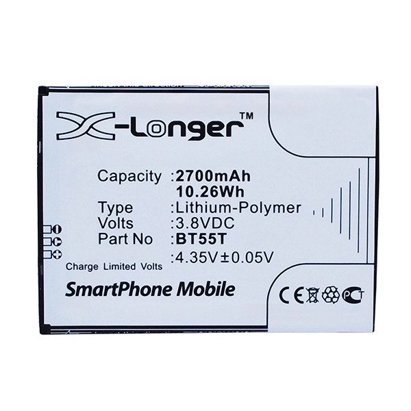 Zopo BT55T accu (3.7 V, 2700 mAh, 123accu huismerk)  AZO00004 - 1