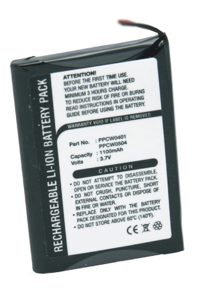 iAudio PPCW0504 / PPCW0401 / PPCW0508 accu (1100 mAh, 123accu huismerk)  AIA00001 - 1