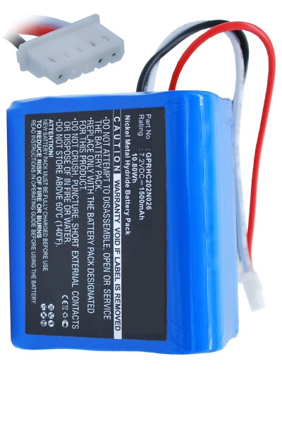 iRobot 4409709 / GPRHC202N026 accu (7.2V, 1500 mAh, 123accu huismerk)  AIR00048 - 1